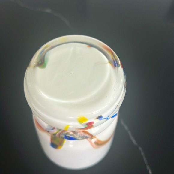 Vintage Marble Multicolor Blown Glass Pitcher and Six Matching Glasses - Picture 13 of 13